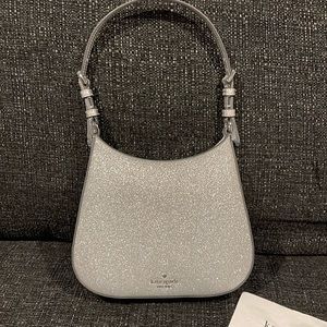 Kate Spade silver glitter handbag